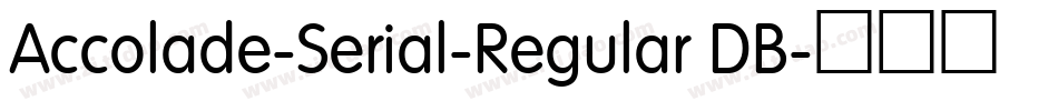 Accolade-Serial-Regular DB字体转换